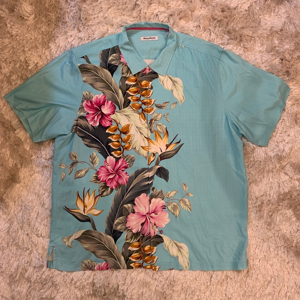 Tommy Bahama Aqua Floral Men's Shirt